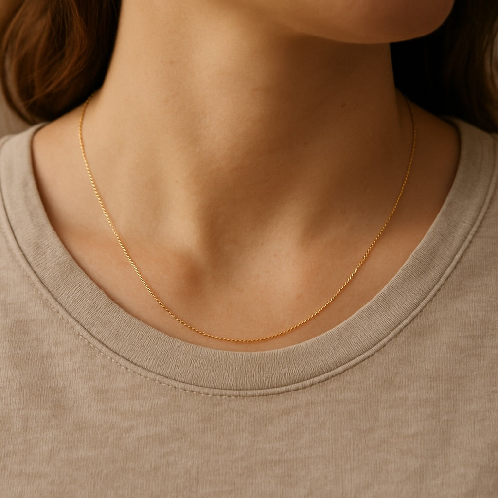 Dainty Chain Necklace 10k Gold