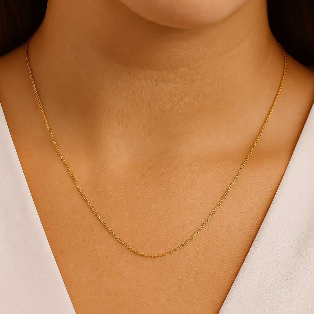 Dainty Chain Necklace 10k Gold