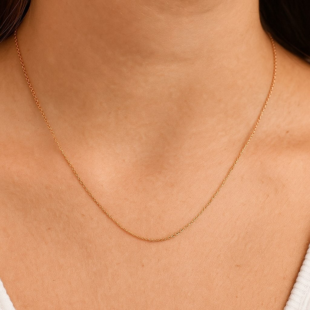 Dainty Chain Necklace 14k Gold
