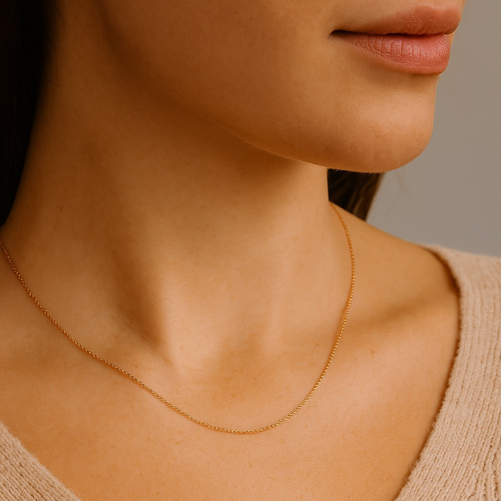 Dainty Chain Necklace 14k Gold