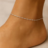 Singapore Chain Anklet 14k Gold