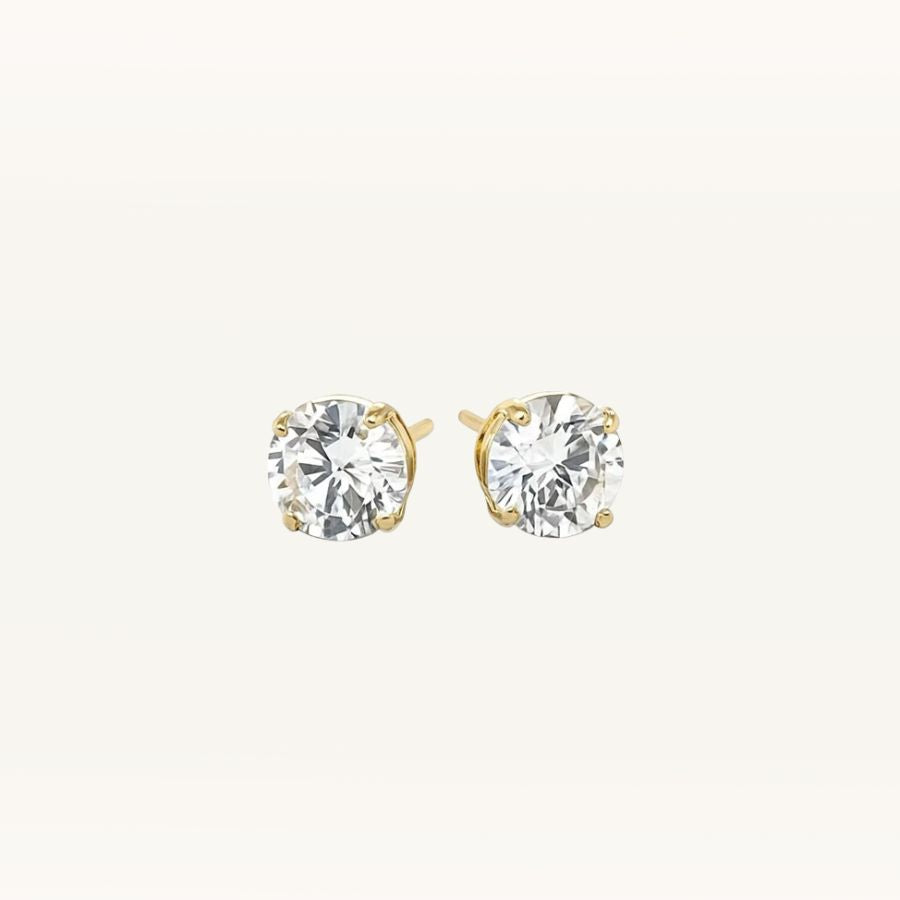 Stone Stud Earrings