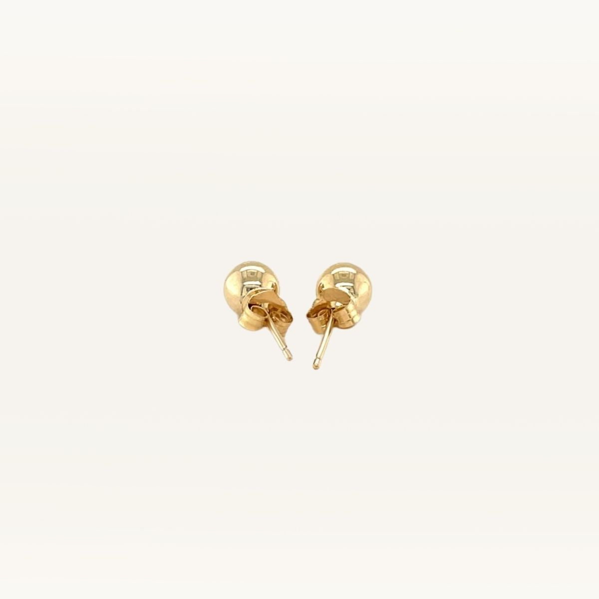 Small Round Stud Earrings 14k