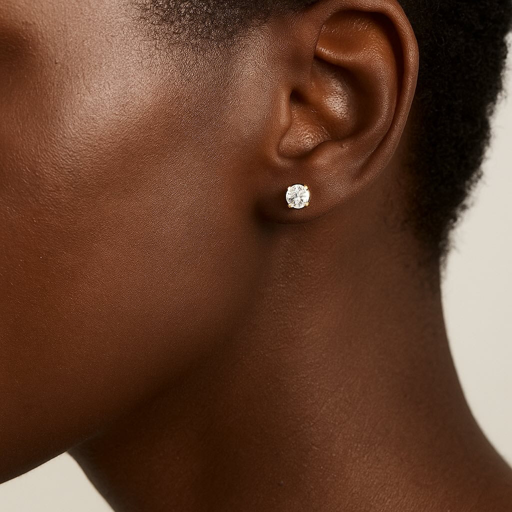 Mini Stone Stud Earrings