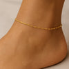 Singapore Chain Anklet 14k Gold