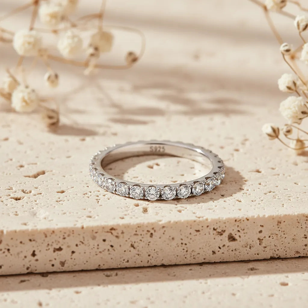 "Alessia" Moissanite Eternity Ring