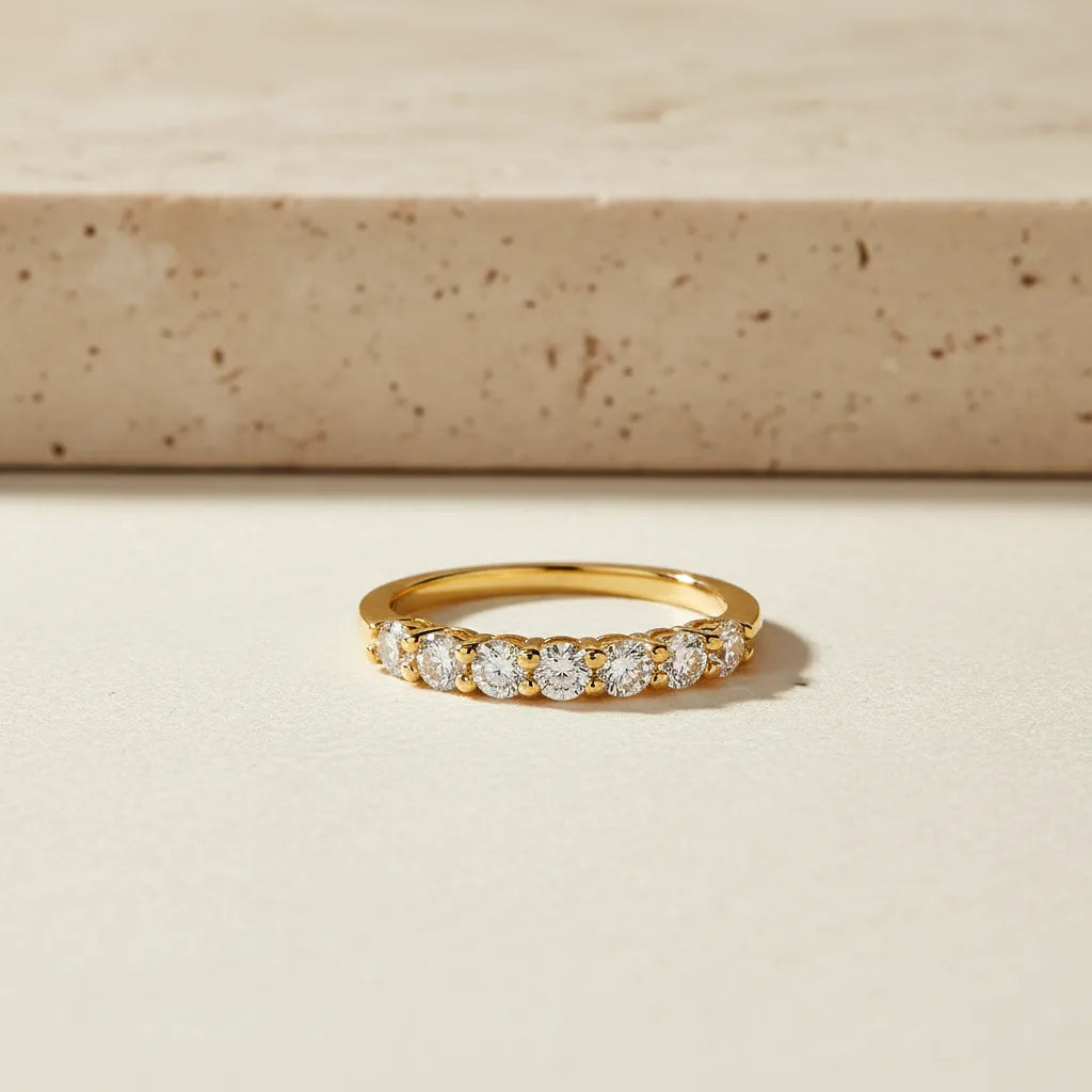 "Aurelia" Gold Moissanite Ring
