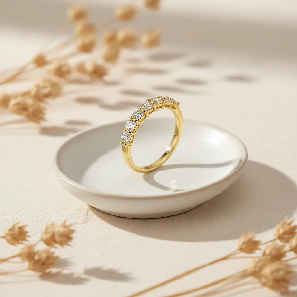 "Aurelia" Gold Moissanite Ring
