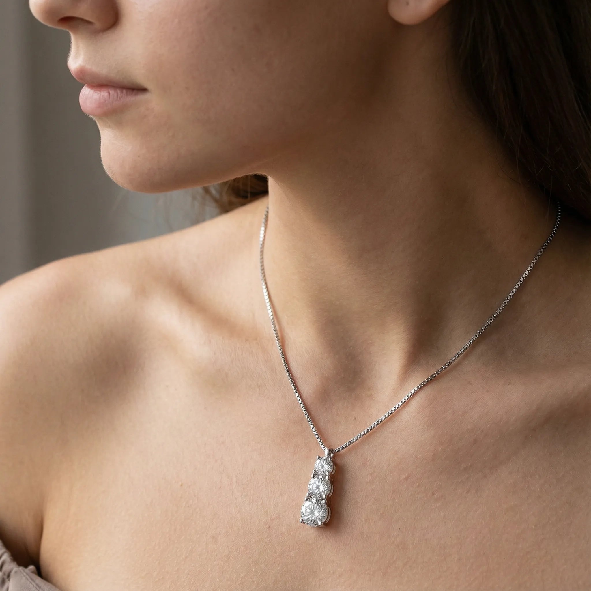 "Ayla" Moissanite Pendant Necklace