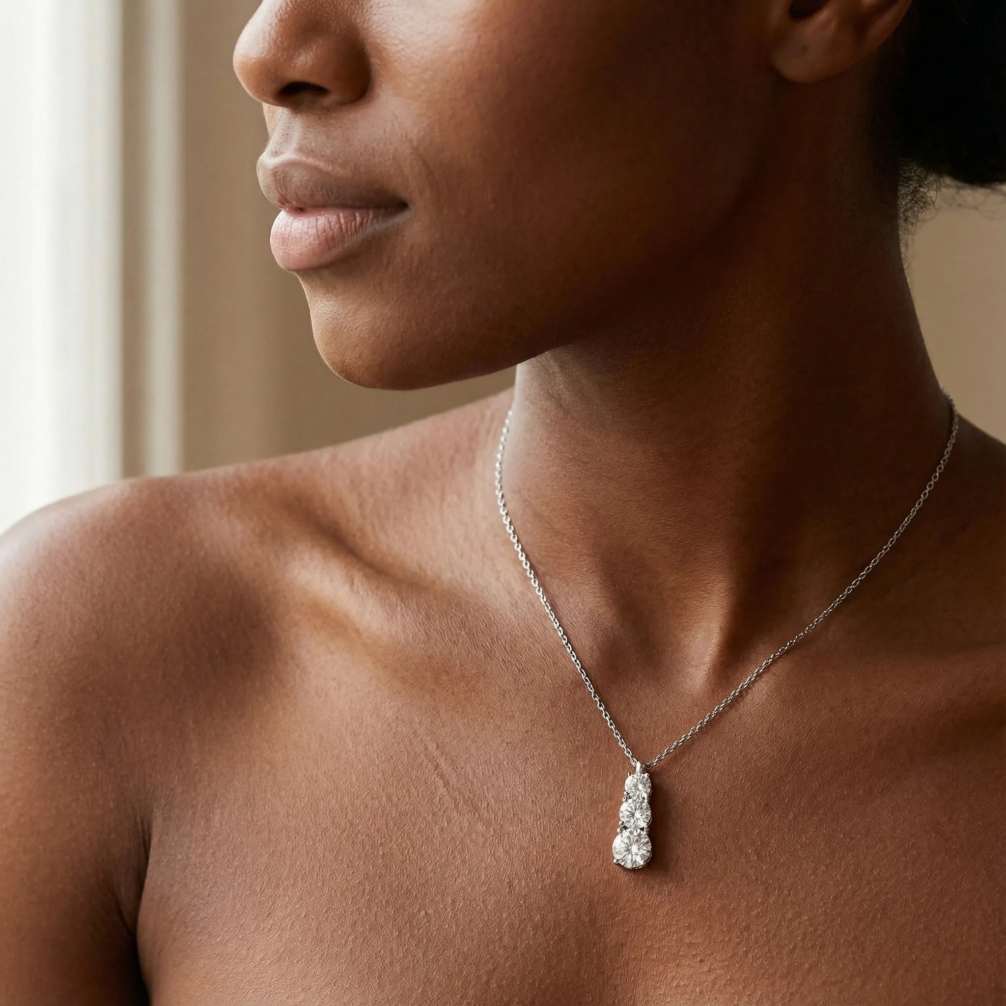 "Ayla" Moissanite Pendant Necklace
