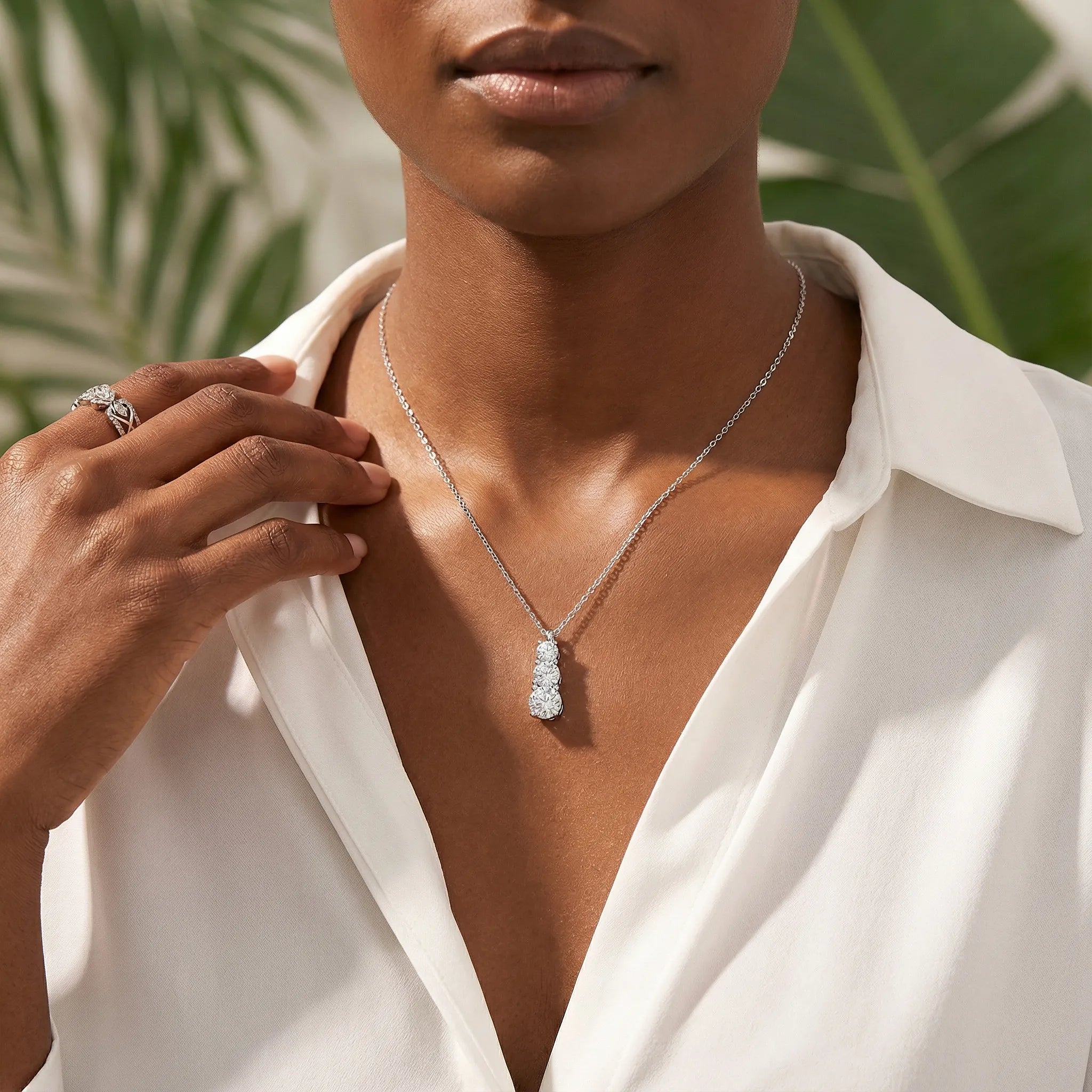 "Ayla" Moissanite Pendant Necklace