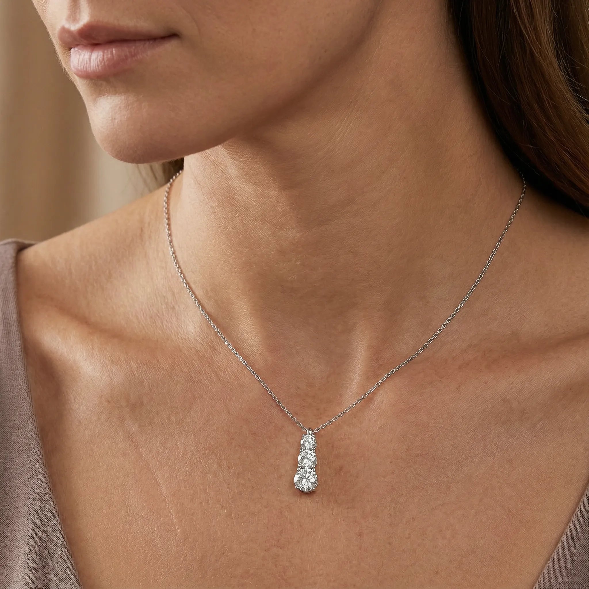 "Ayla" Moissanite Pendant Necklace