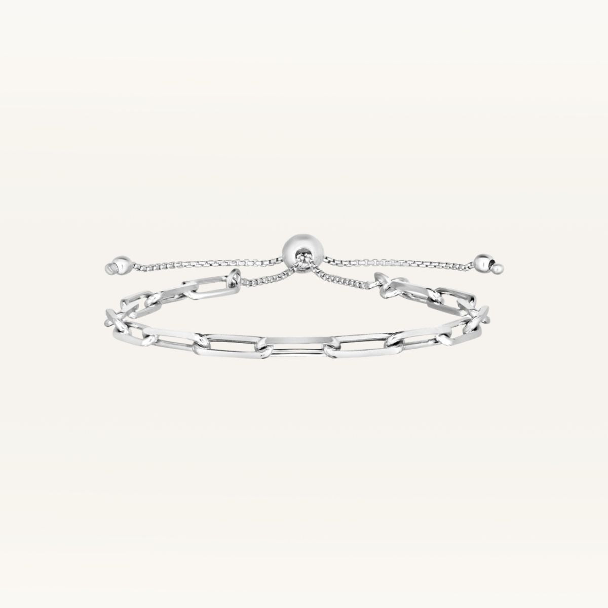 Bold Paperclip Lariat Chain Bracelet