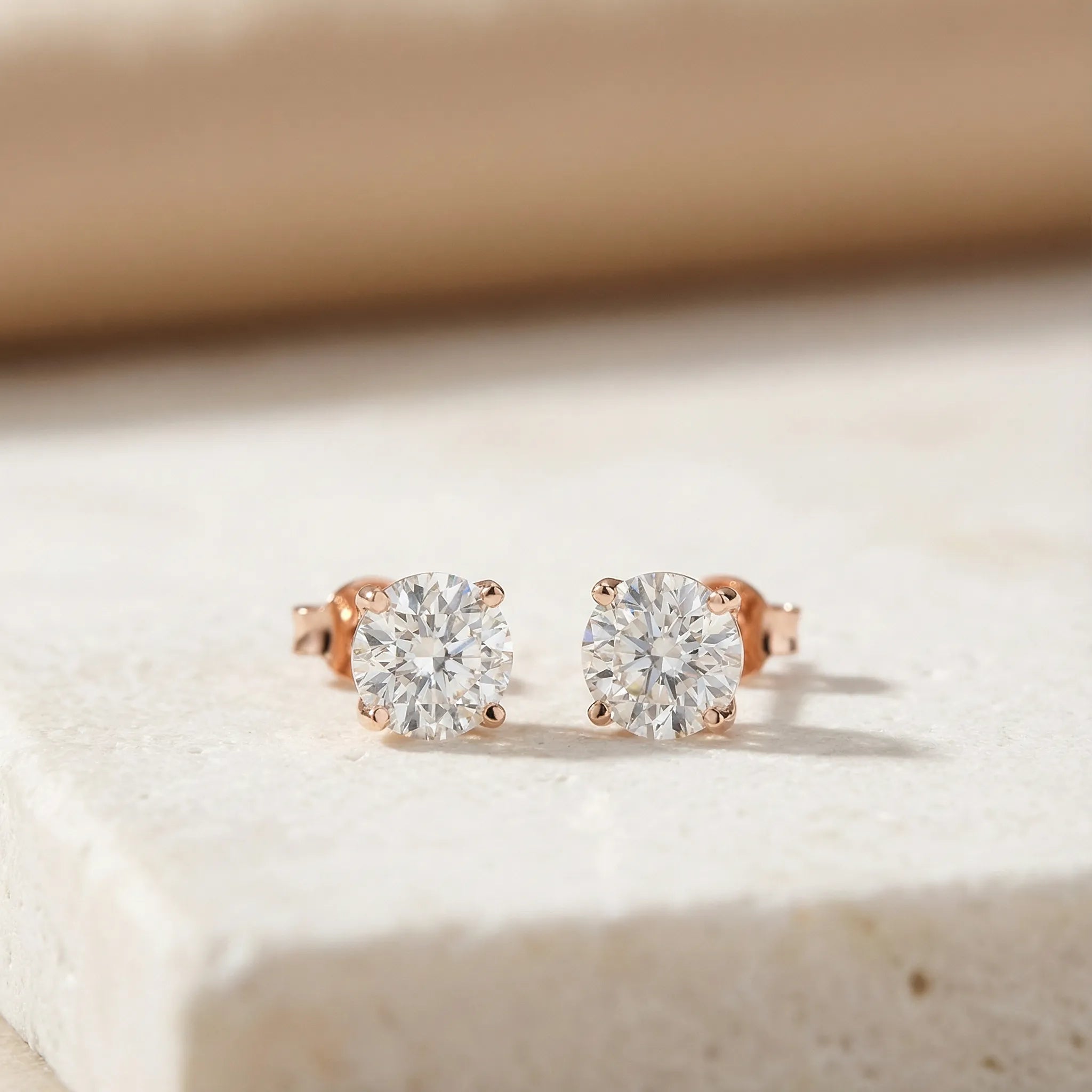 "Caterina" Moissanite Stud Earrings