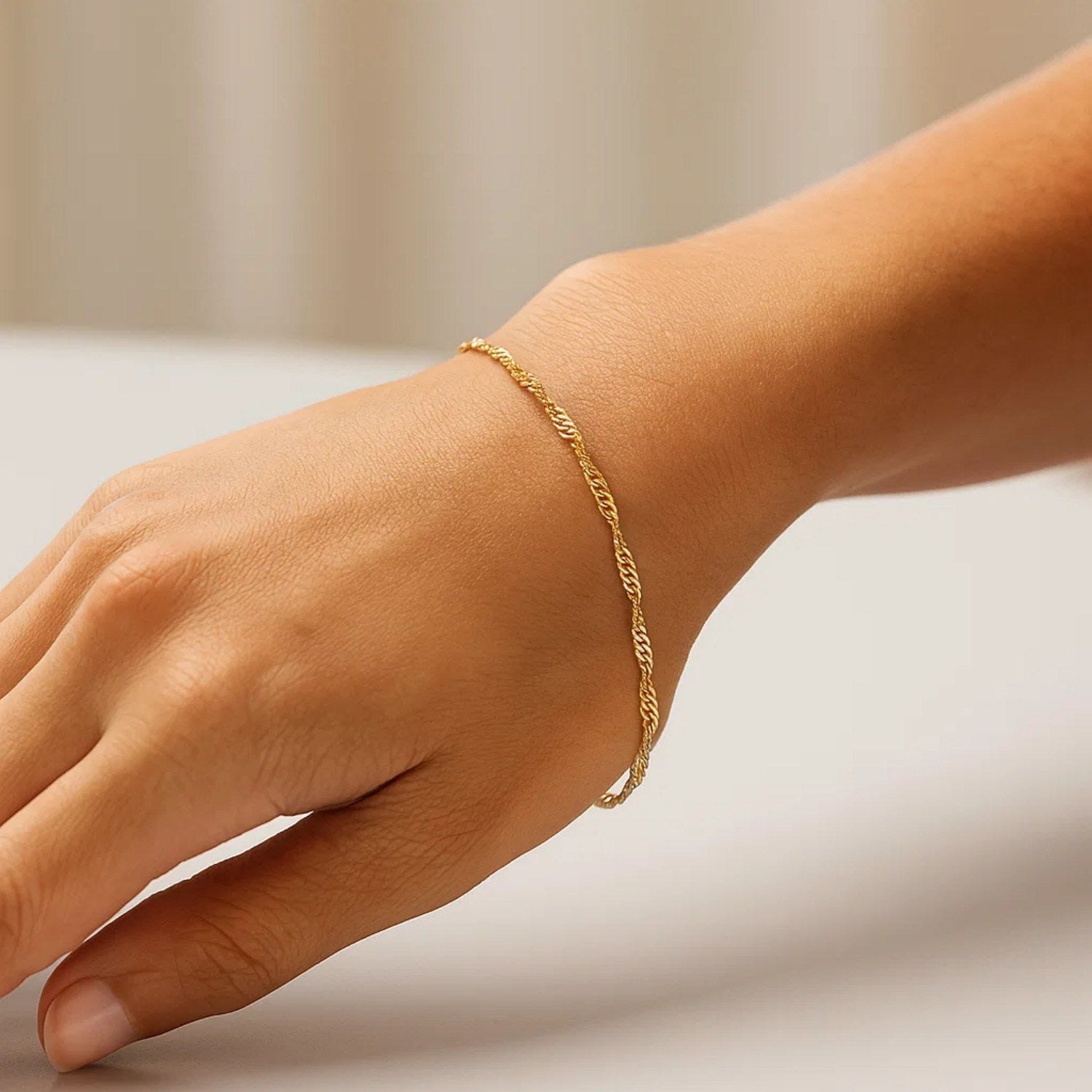Fine Singapore Chain Bracelet