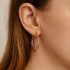 Medium Fine Hoop Earrings 14k Gold
