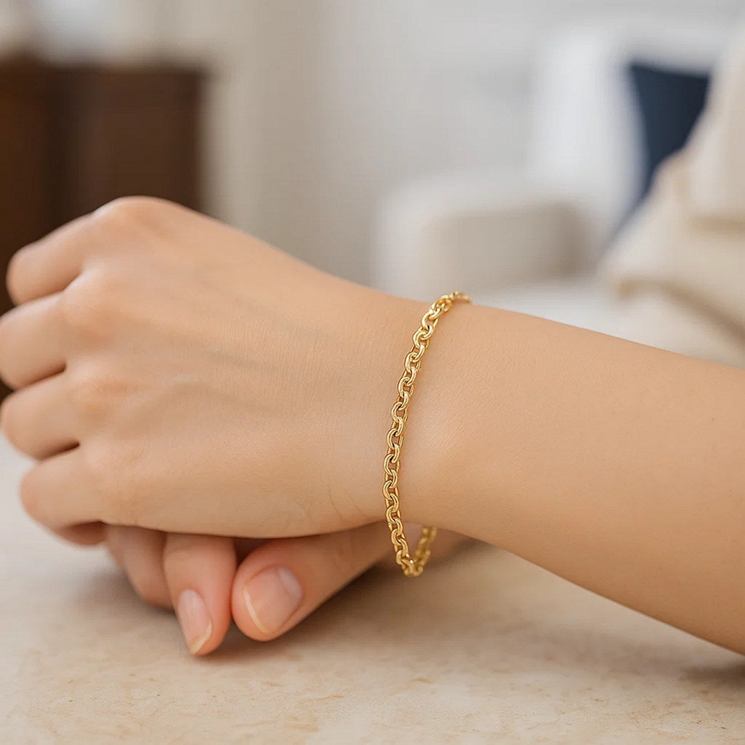 Classic Rolo Chain Bracelet