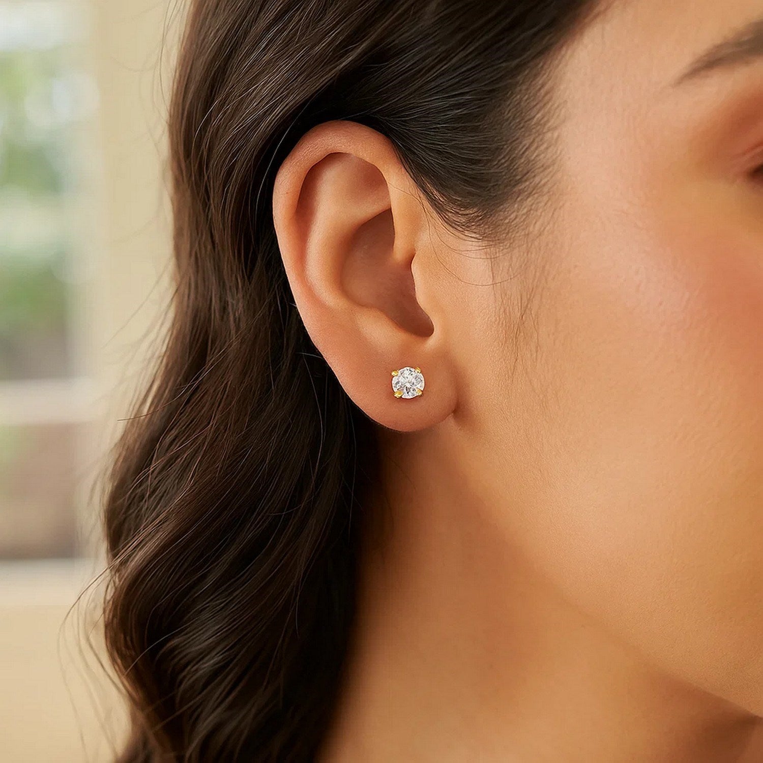 Mini Stone Stud Earrings