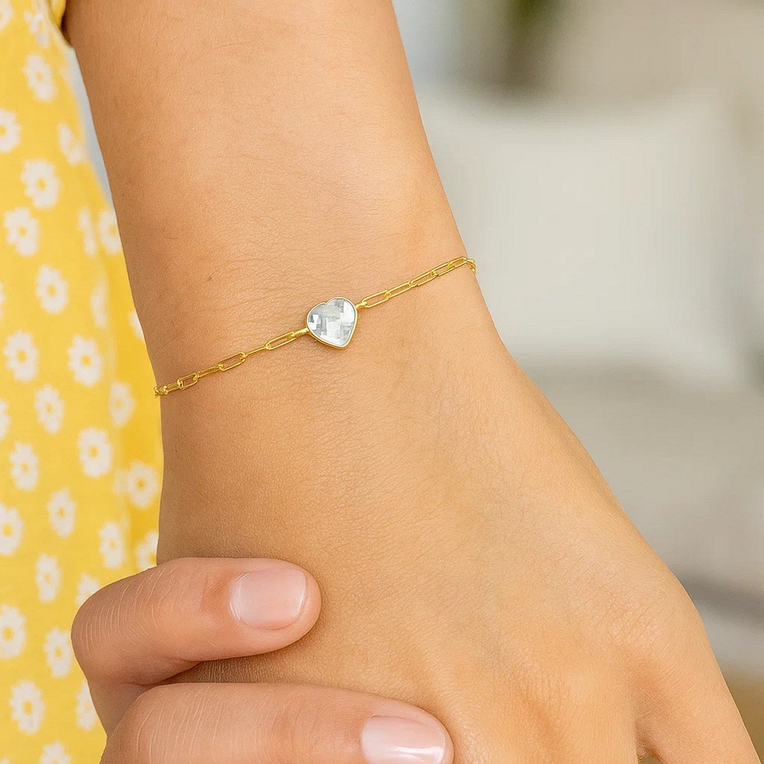 Heart Gemstone Bracelet