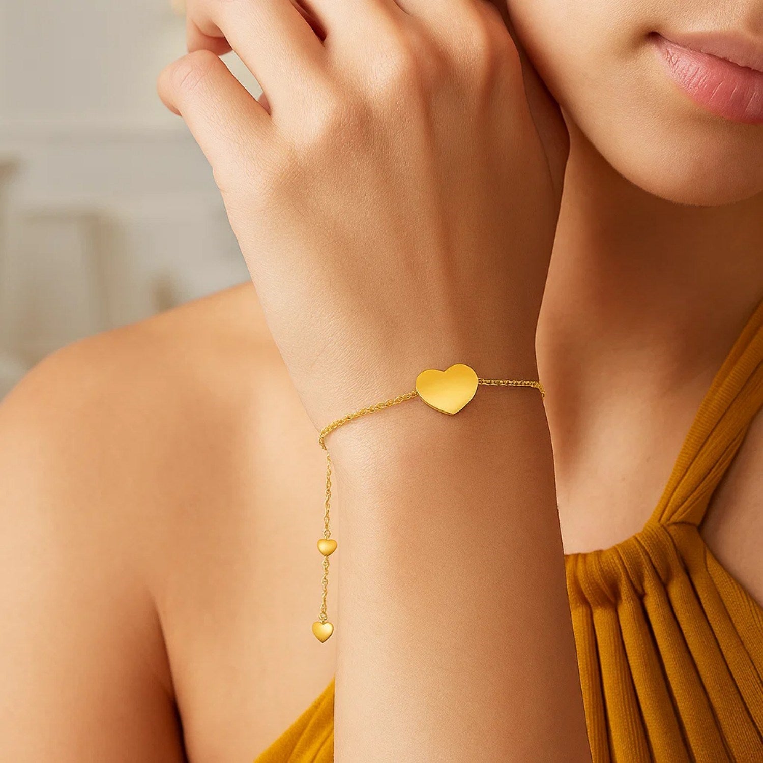 Heart Lariat Bracelet