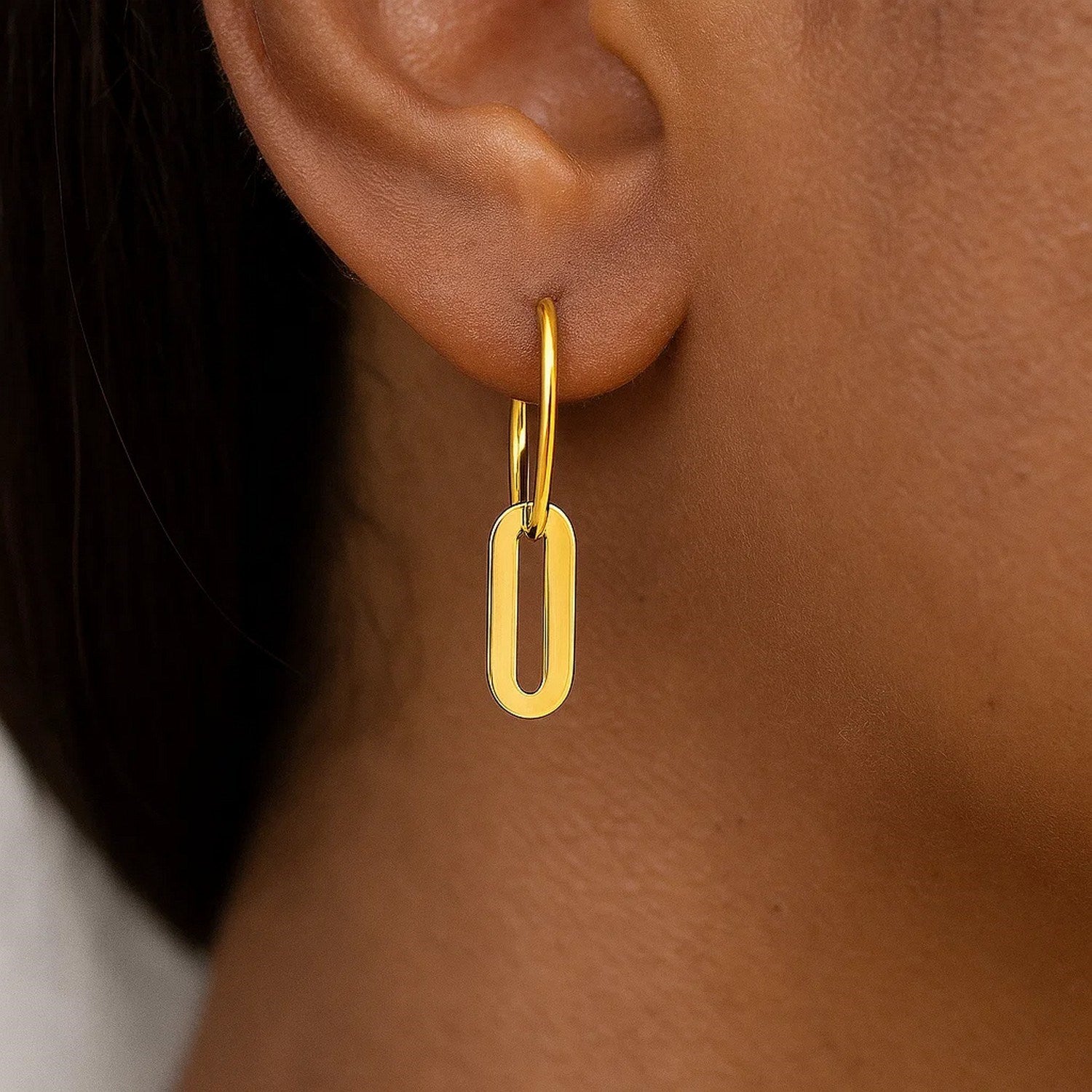 Paperclip Hoop Earrings