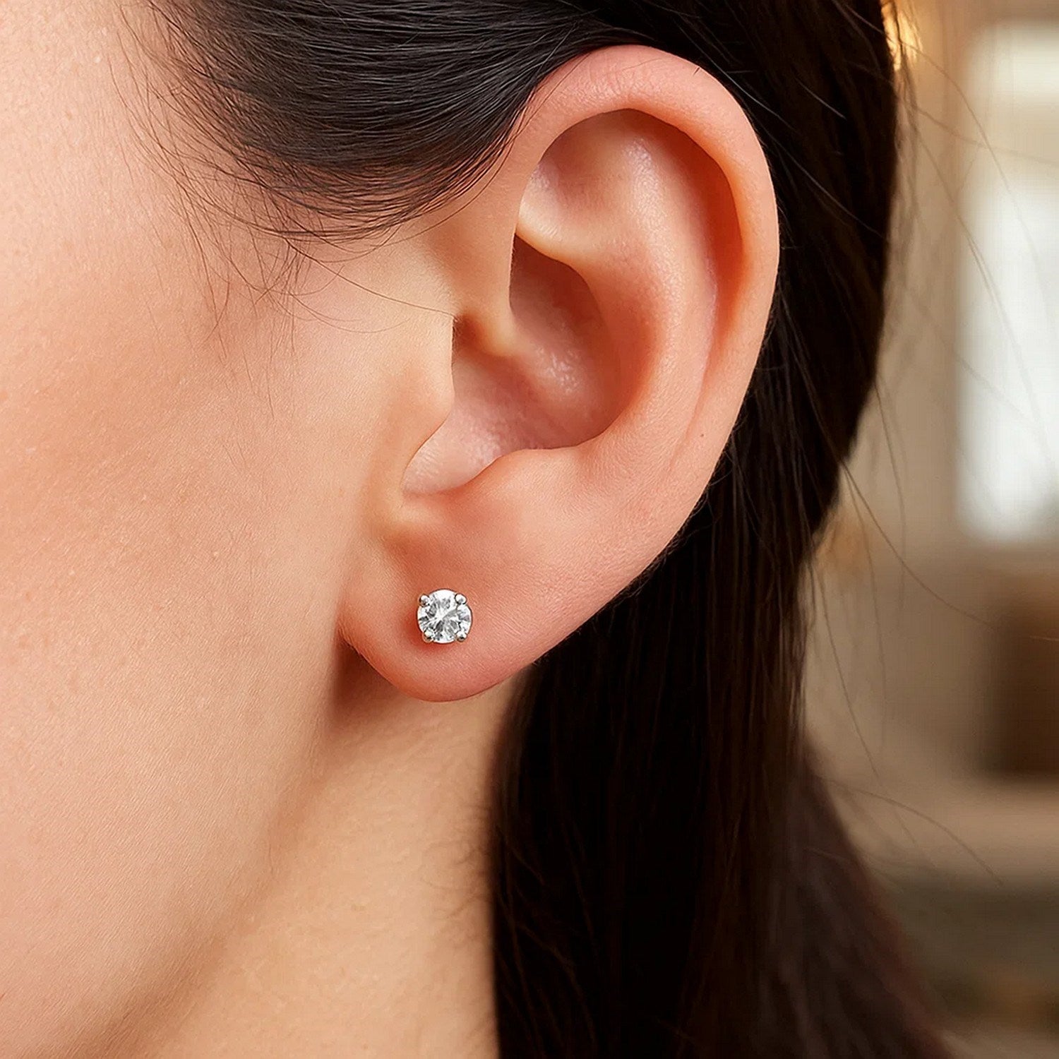 Mini Stone Stud Earrings