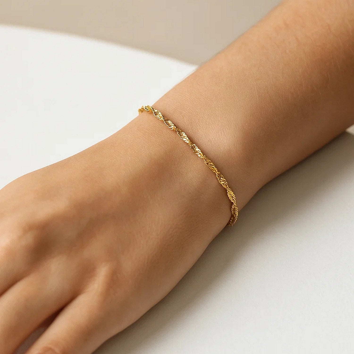 Classic Singapore Chain Bracelet