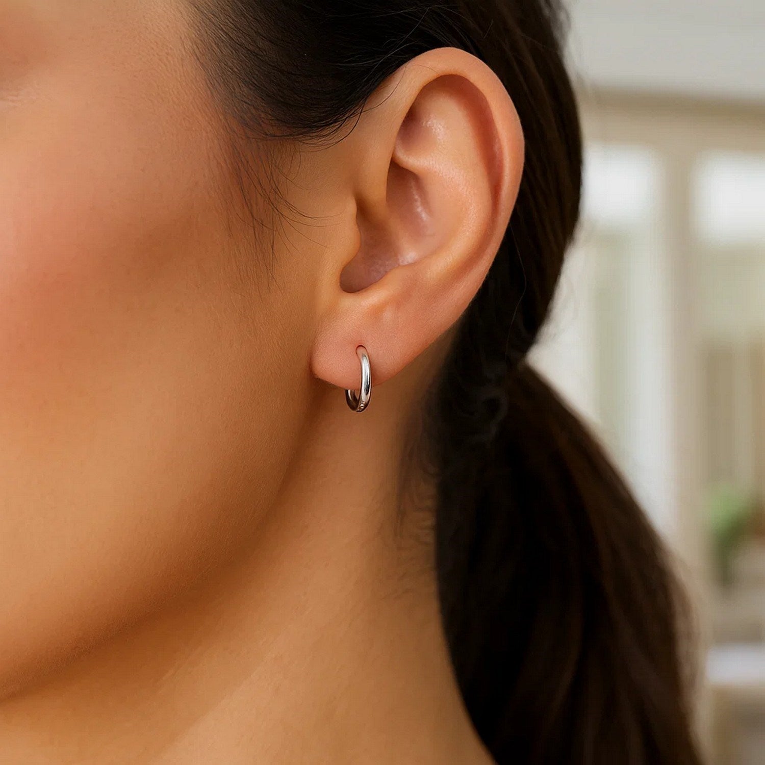 Huggie Fine Hoop Earrings