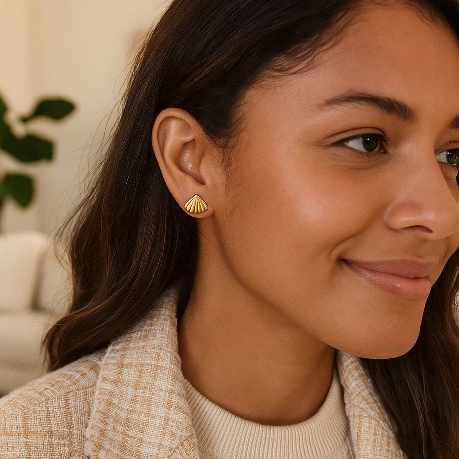 Sea Shell Stud Earrings