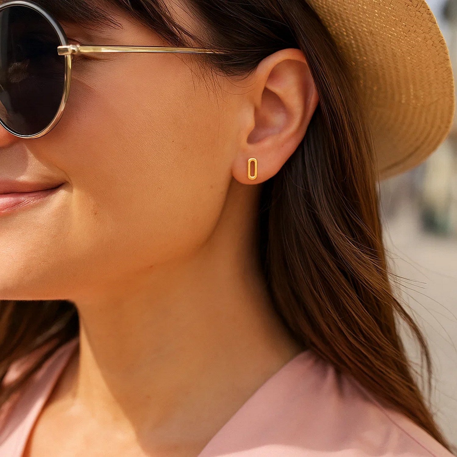 Paperclip Stud Earrings