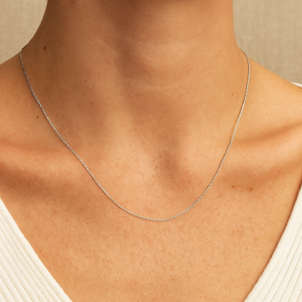 Dainty Chain Necklace Silver