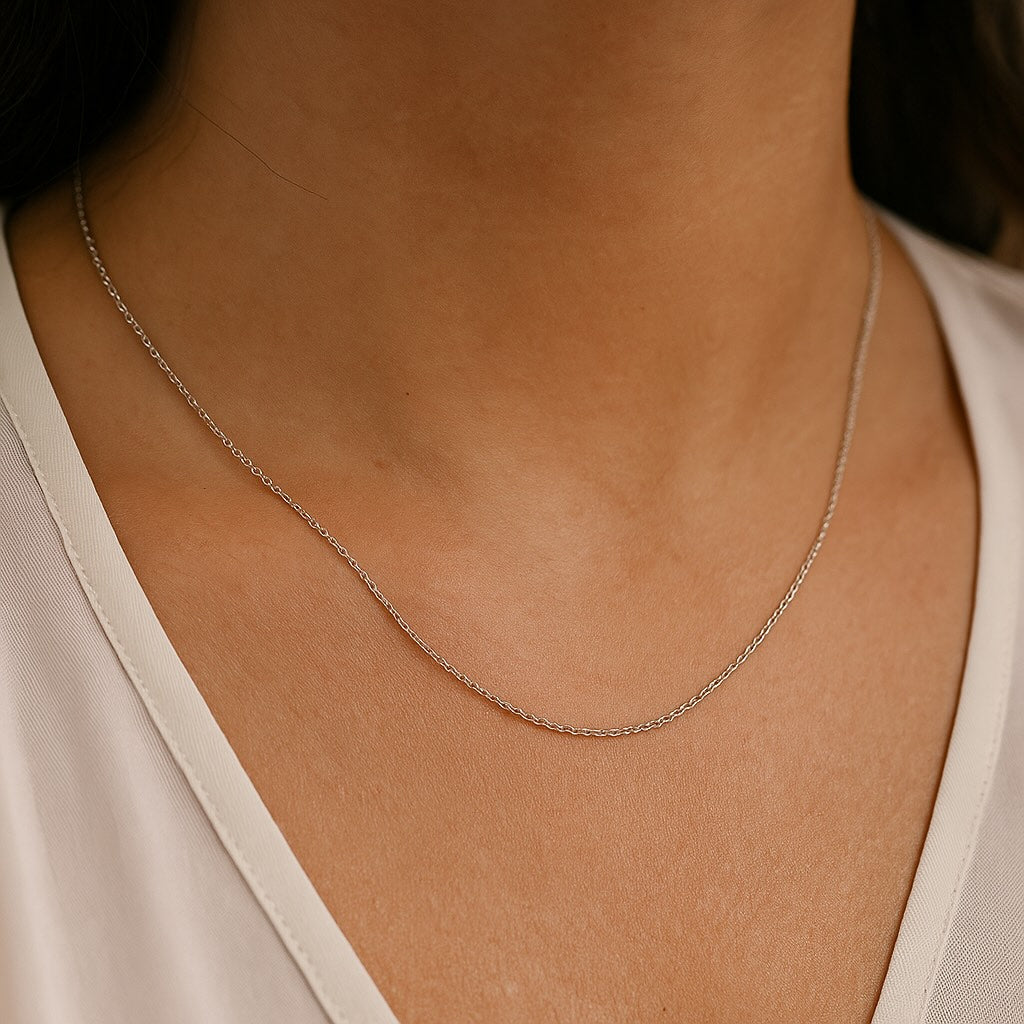 Dainty Chain Necklace Silver