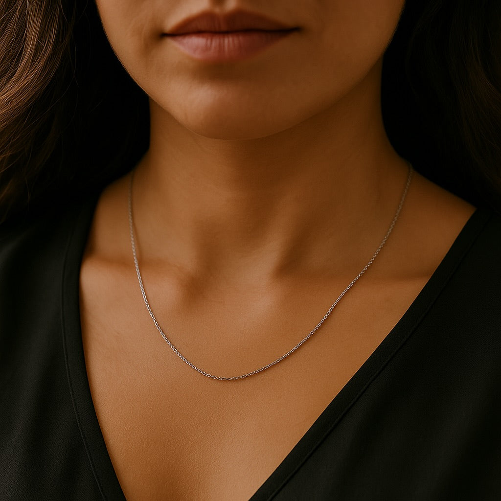 Dainty Chain Necklace Silver