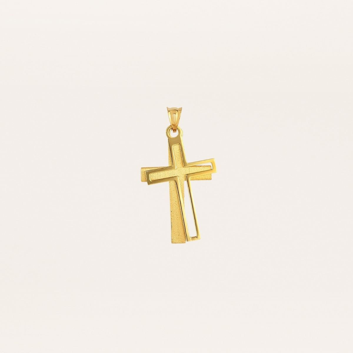 Double Layer Cross Pendant
