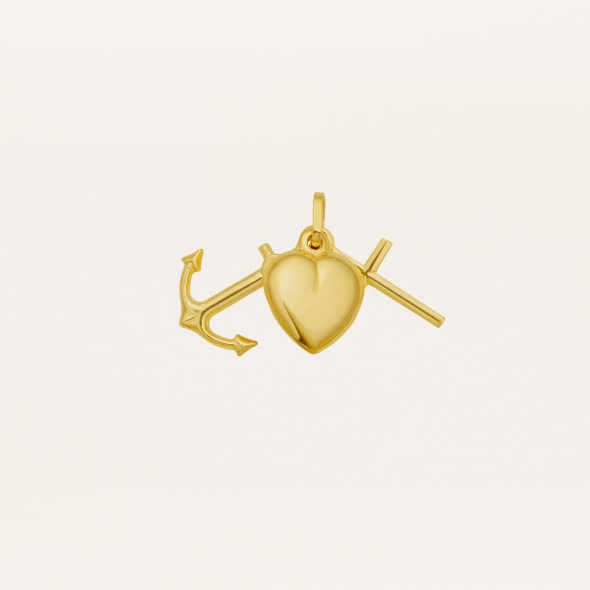 Heart Cross and Anchor Pendant