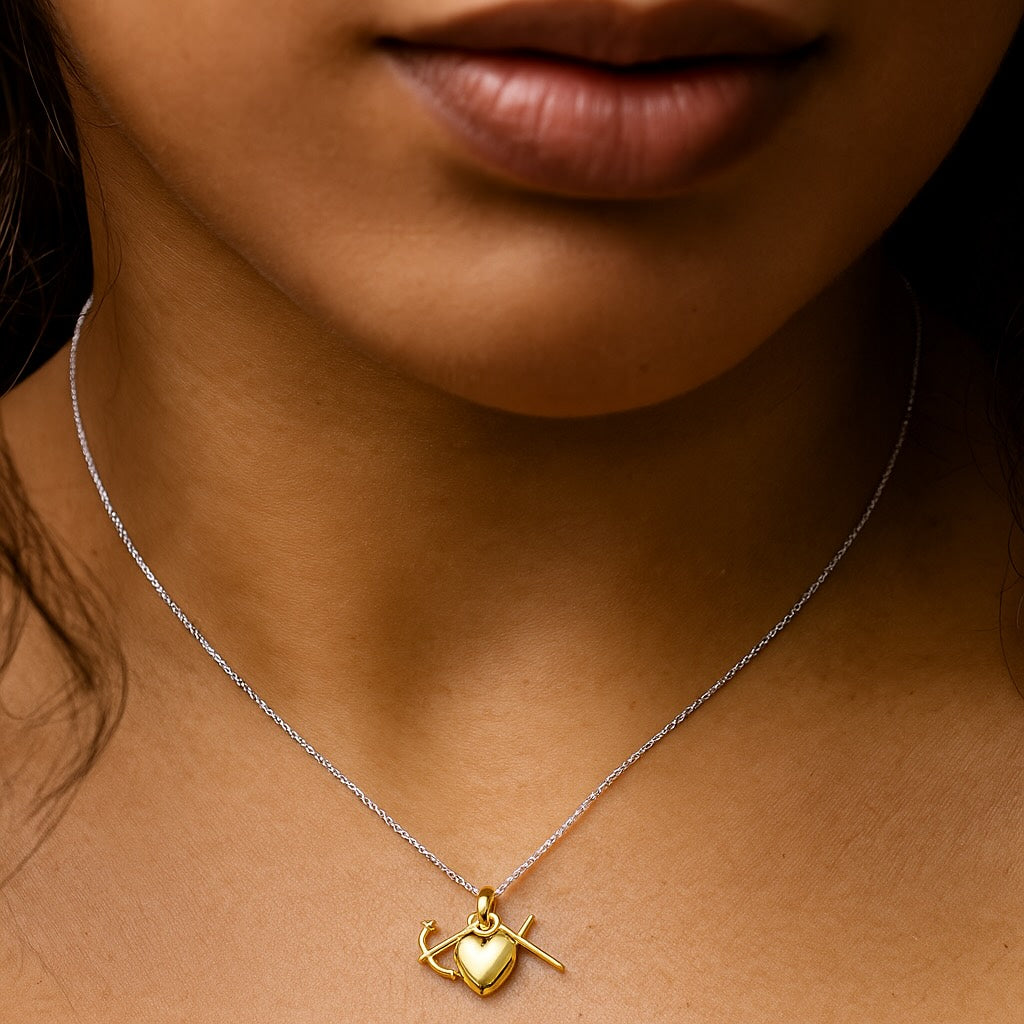 Heart Cross and Anchor Pendant
