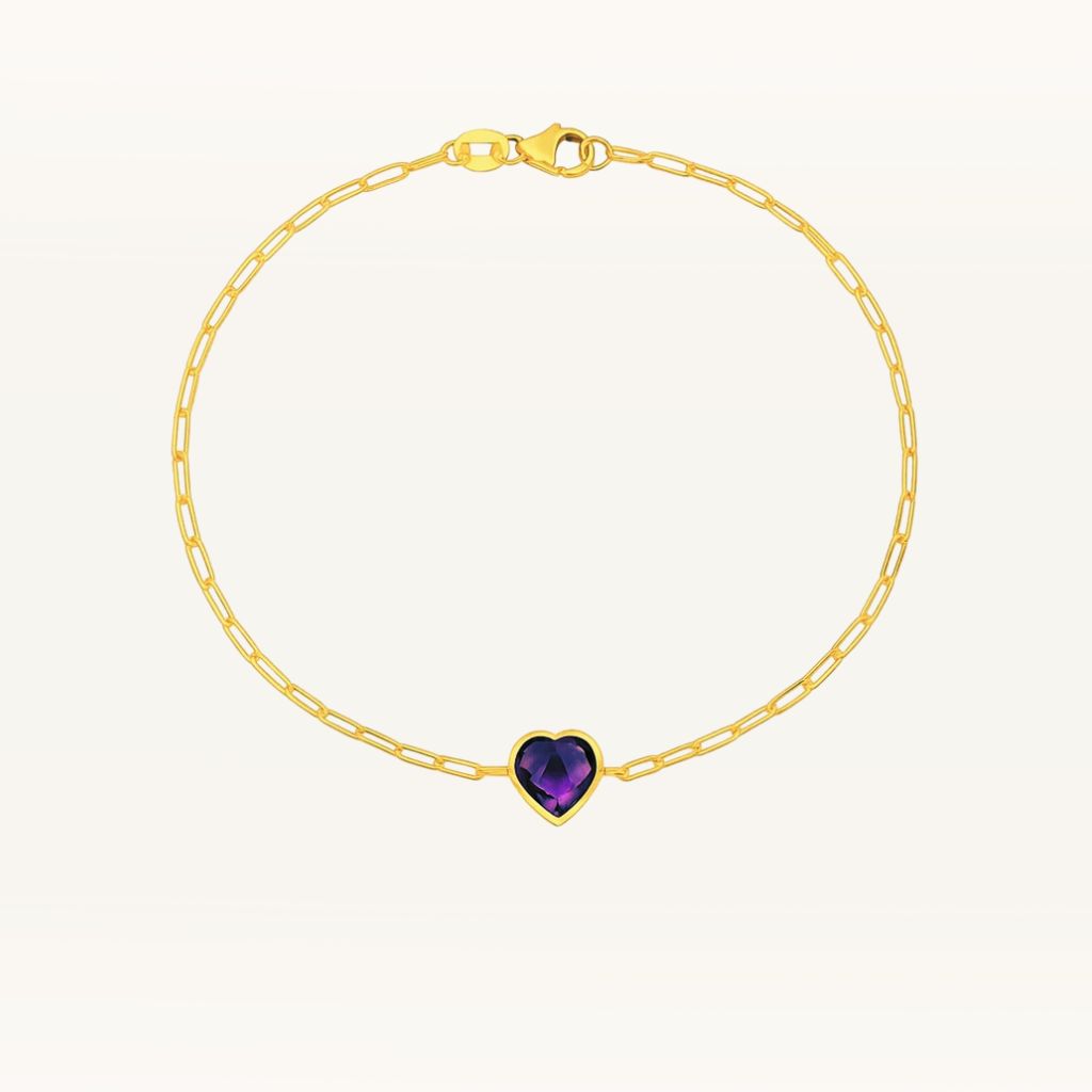 Heart Gemstone Bracelet