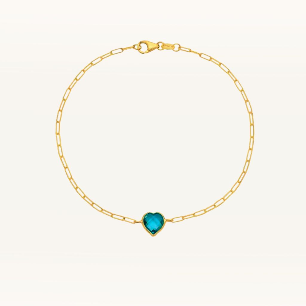 Heart Gemstone Bracelet