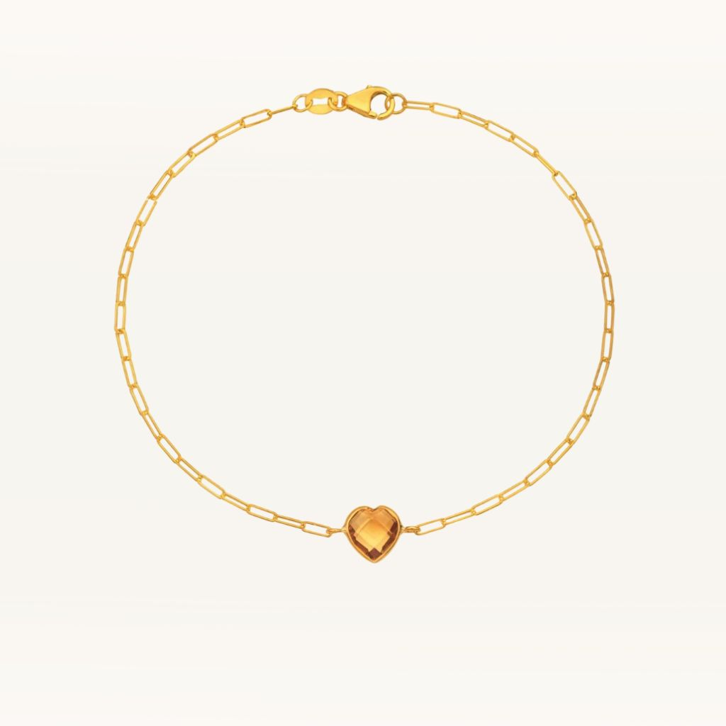 Heart Gemstone Bracelet