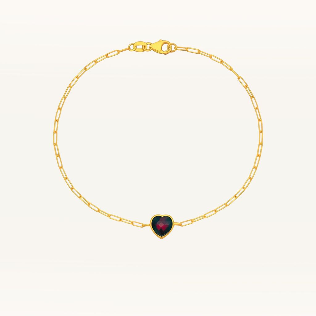 Heart Gemstone Bracelet