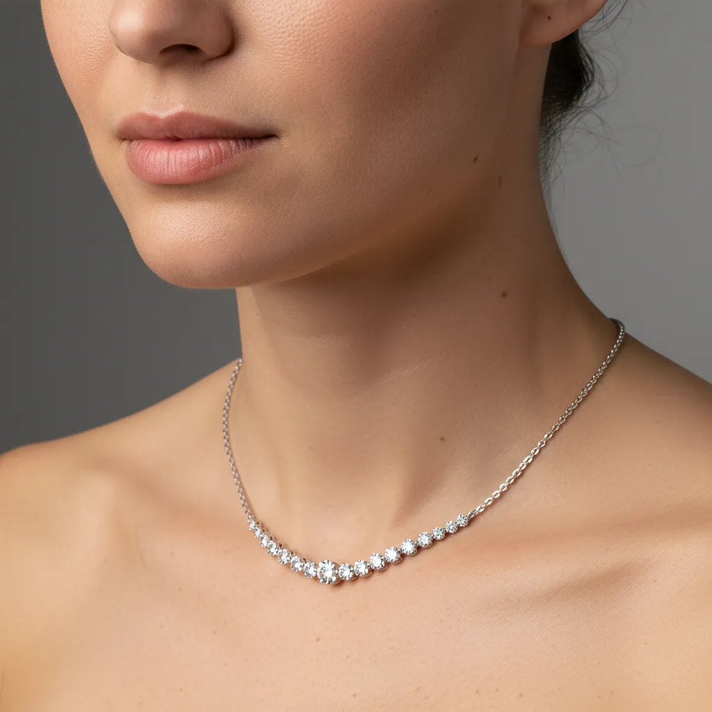 "Helena" Moissanite Pendant Necklace