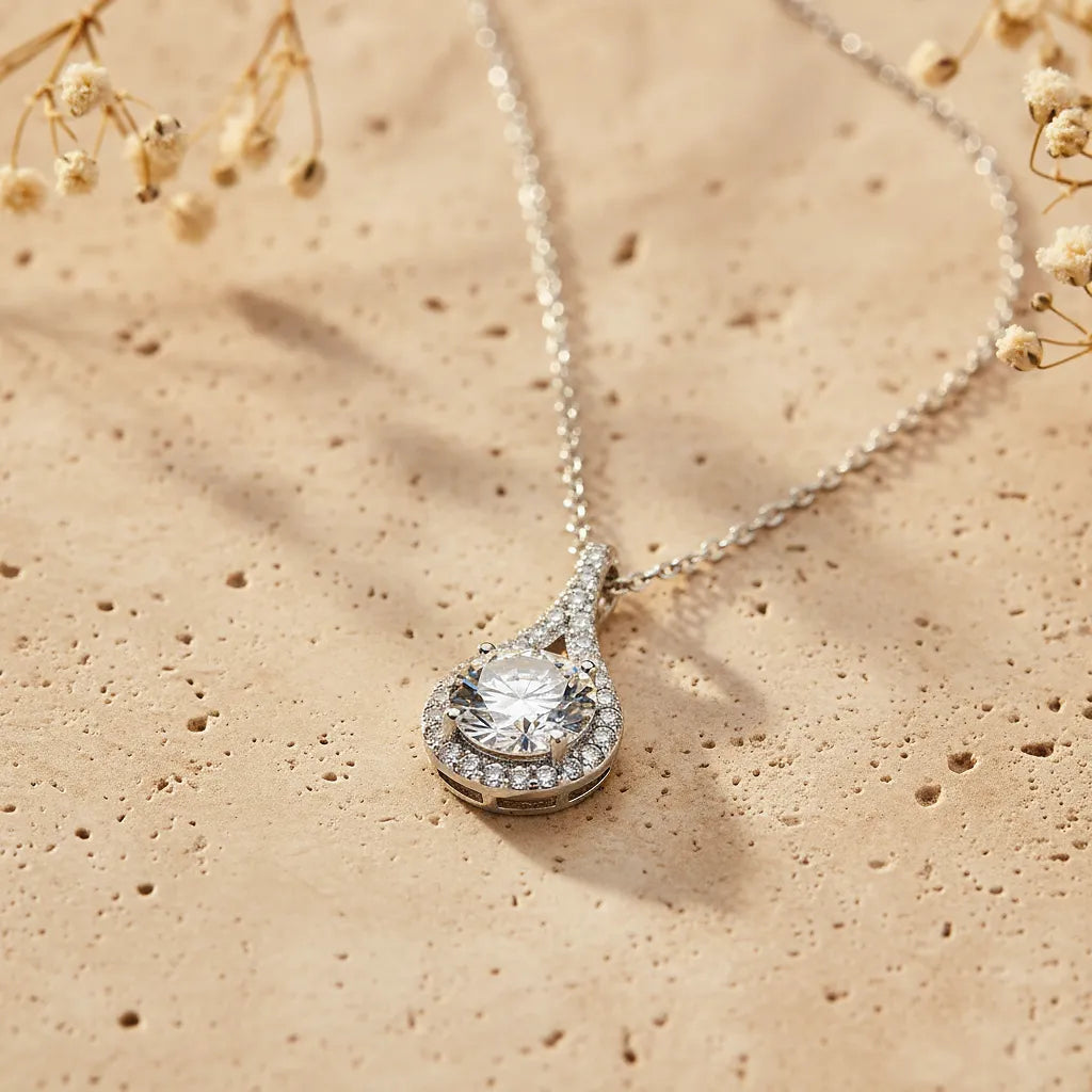 "Juliet" Moissanite Pendant Necklace