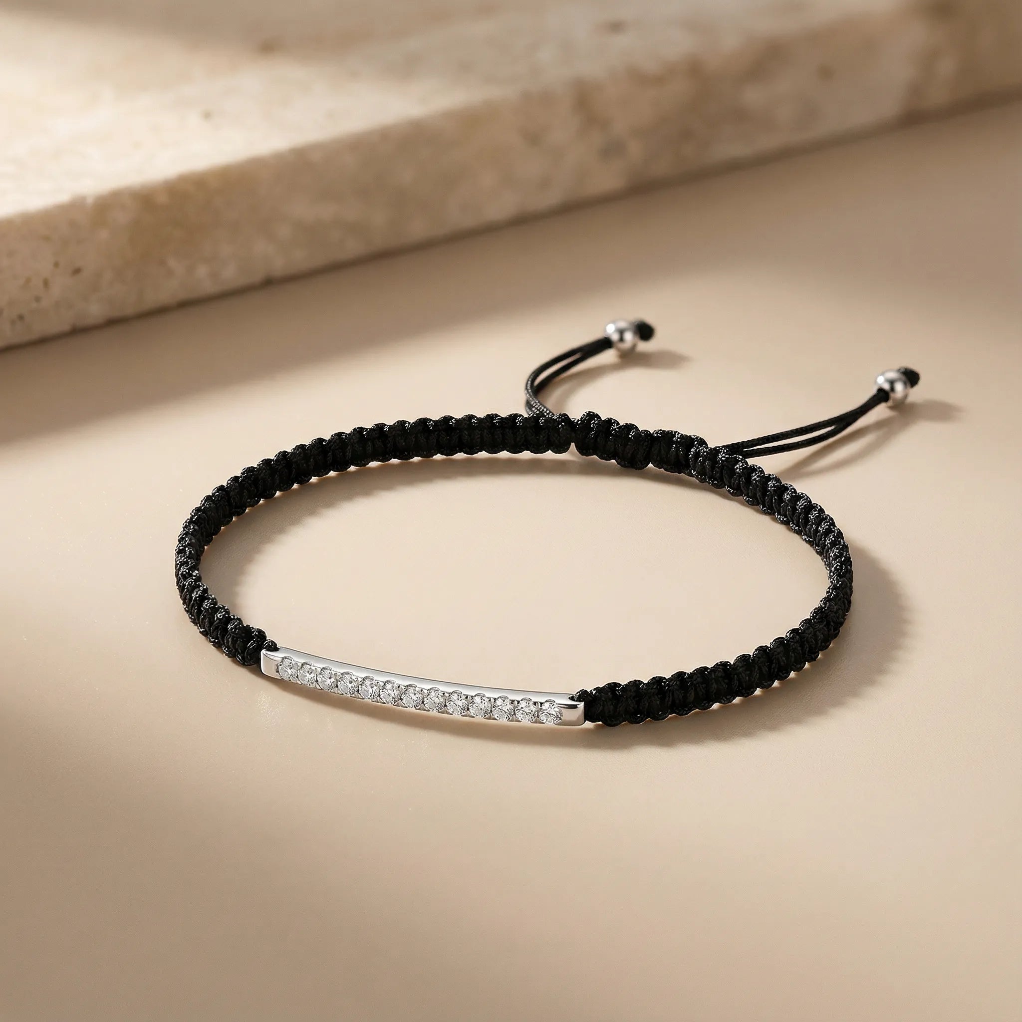 "Kira" Moissanite Cord Bracelet