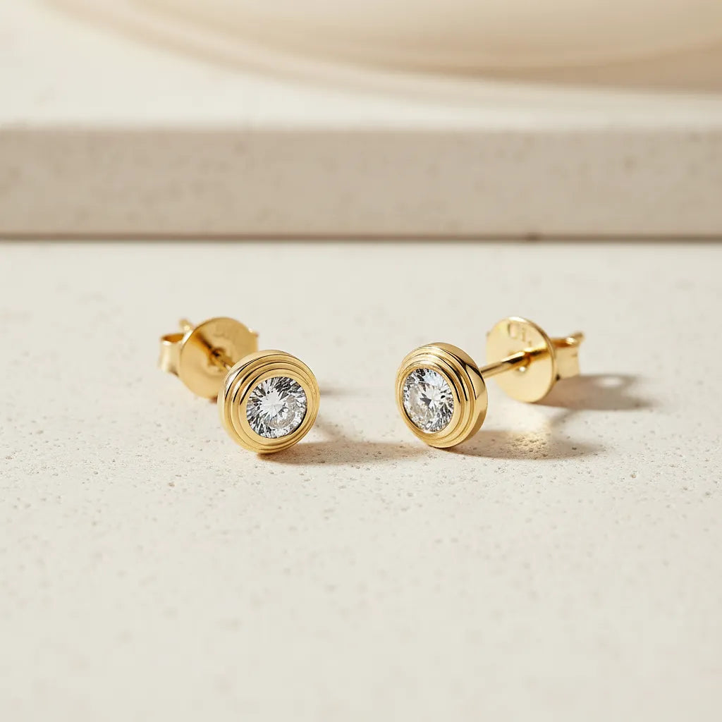 "Leah" Moissanite Stud Earrings