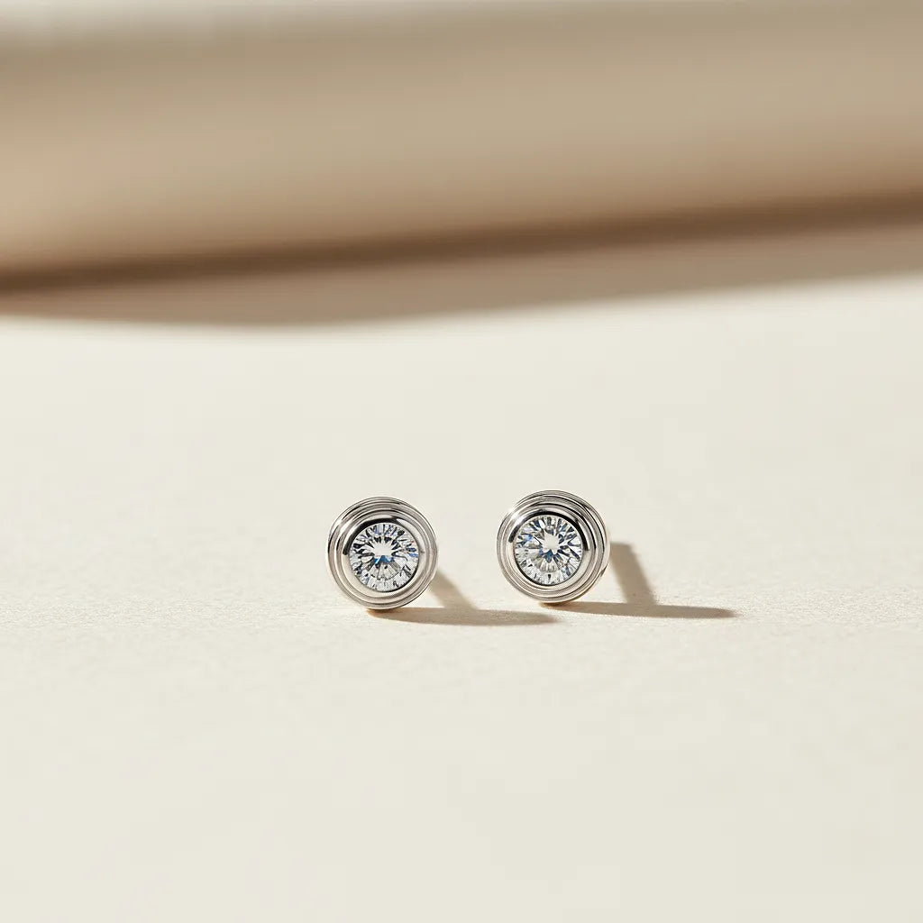 "Leah" Moissanite Stud Earrings
