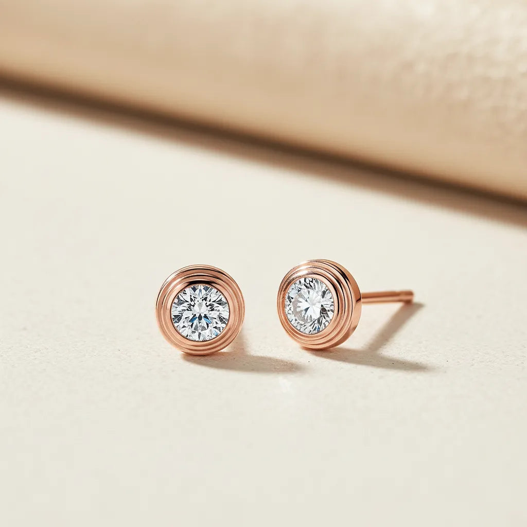 "Leah" Moissanite Stud Earrings