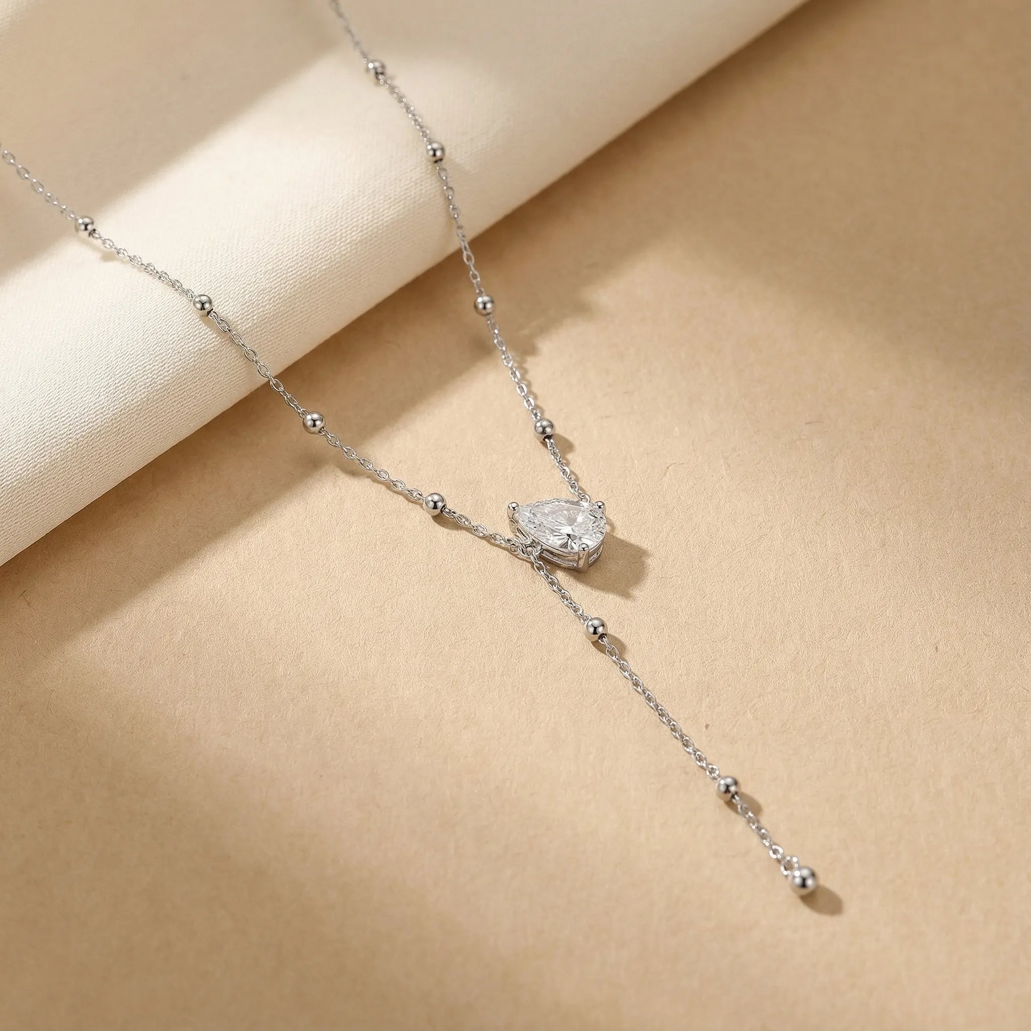 "Lena" Moissanite Lariat Necklace