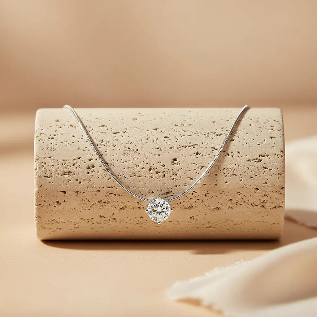 "Maya" Moissanite Pendant Necklace