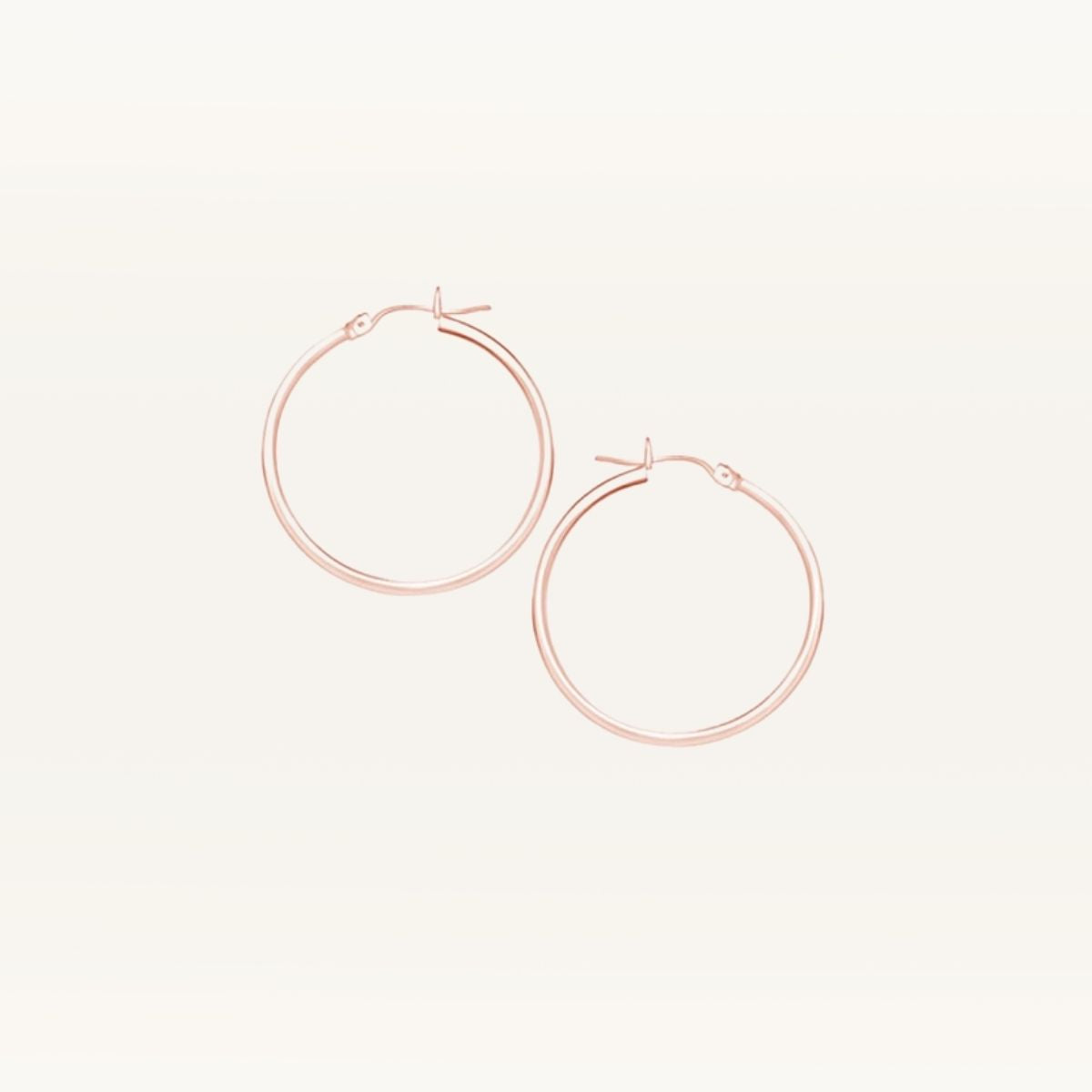 Medium Fine Hoop Earrings 14k Gold