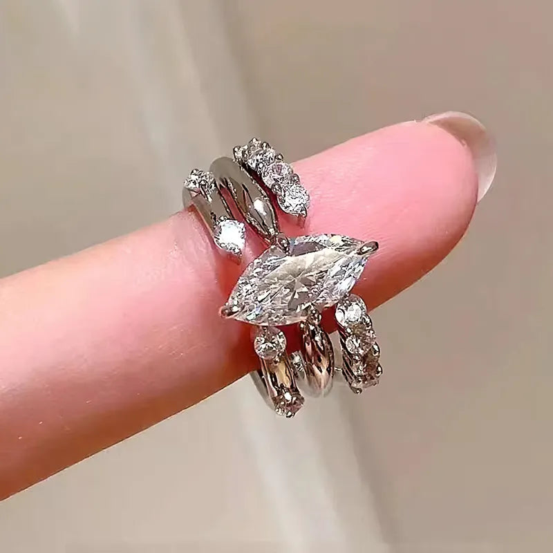 "Mika" Moissanite Stacker Ring